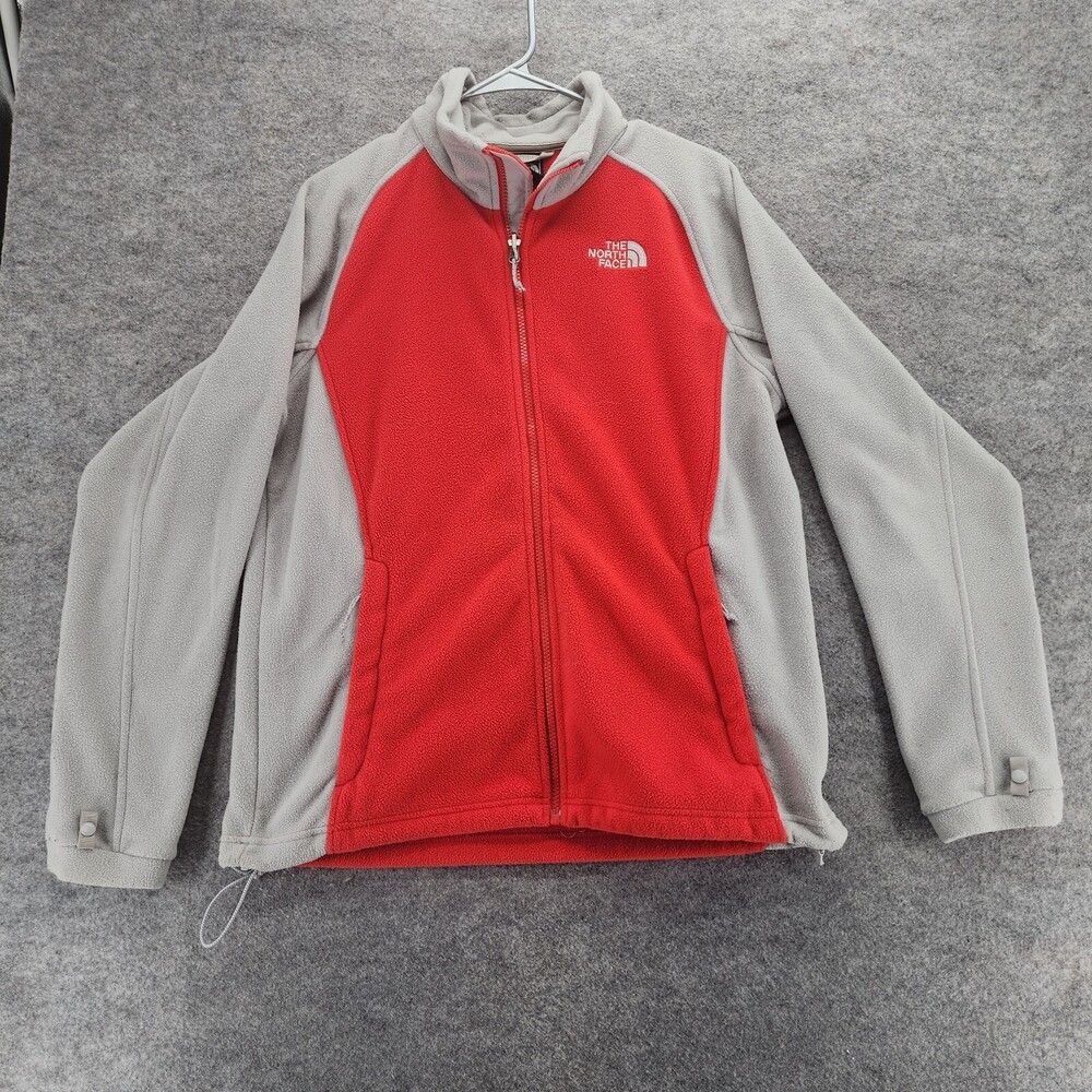 The North Face Jacket Womens Large Full Zip Orange Fleece